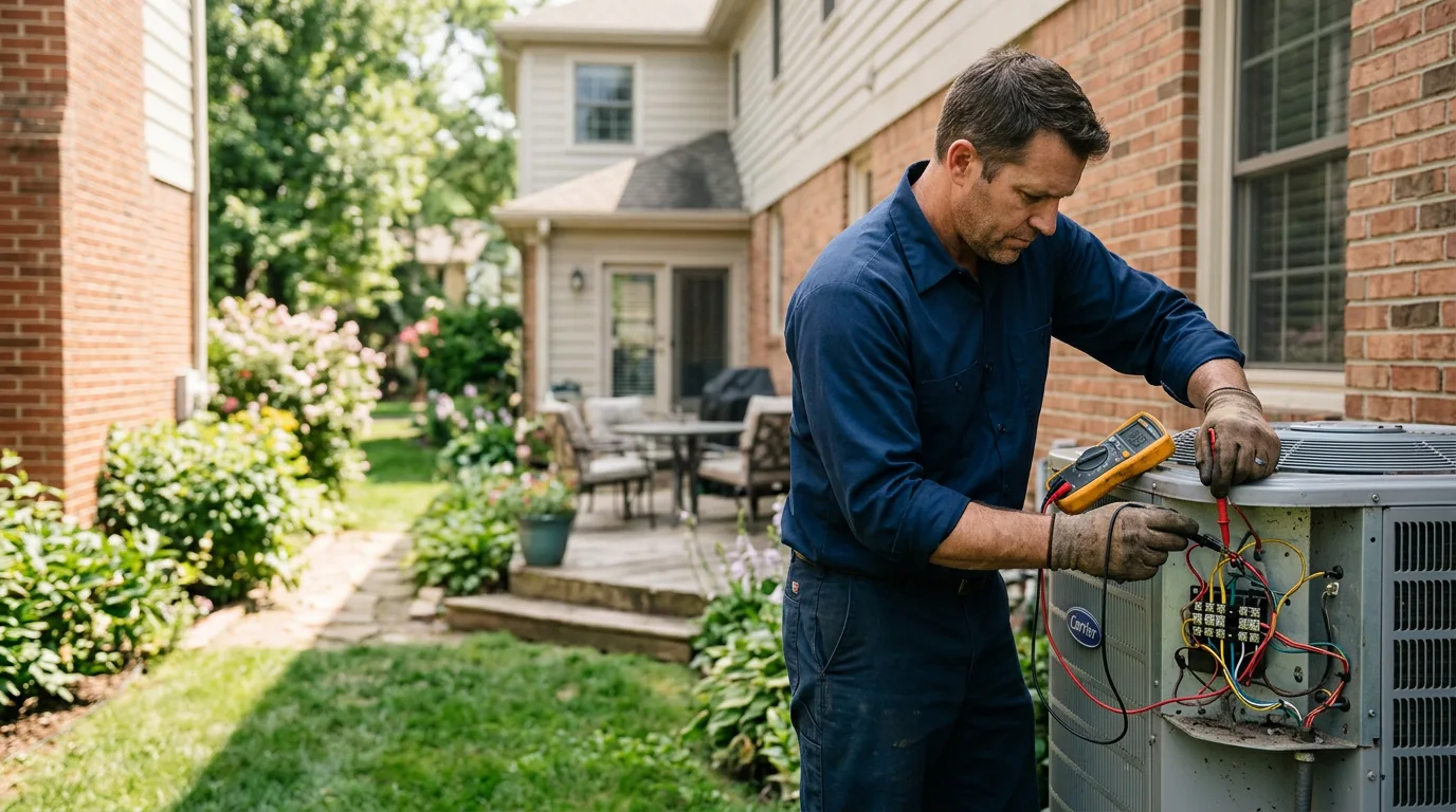 HVAC technician working near Rudolph, WI